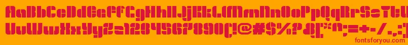 OrangeroyaleOpenextended Font – Red Fonts on Orange Background