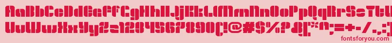 OrangeroyaleOpenextended Font – Red Fonts on Pink Background