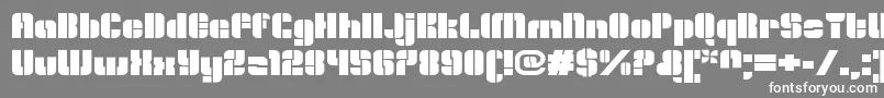 フォントOrangeroyaleOpenextended – 灰色の背景に白い文字