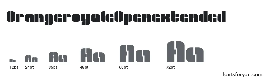 OrangeroyaleOpenextended Font Sizes