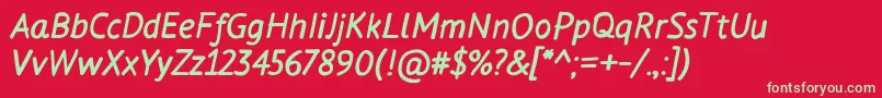 FlowB Font – Green Fonts on Red Background