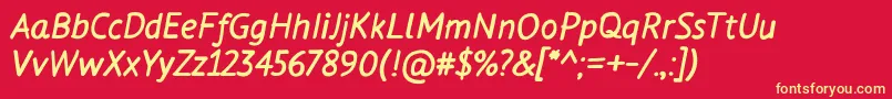 FlowB Font – Yellow Fonts on Red Background