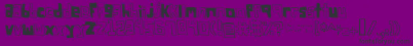フォントFsosquar – 紫の背景に黒い文字