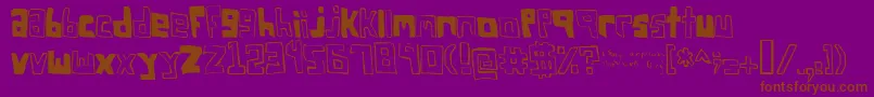 Fsosquar-fontti – ruskeat fontit violetilla taustalla