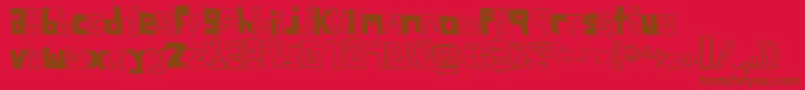Fsosquar Font – Brown Fonts on Red Background