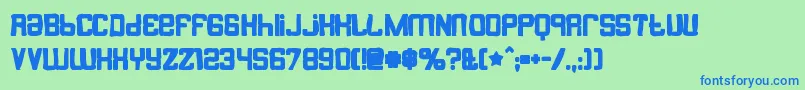 Butterbellyink Font – Blue Fonts on Green Background
