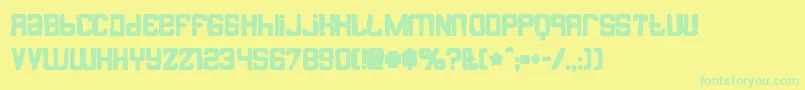 Шрифт Butterbellyink – зелёные шрифты на жёлтом фоне