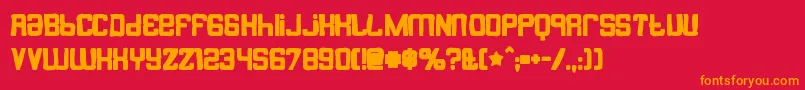 Butterbellyink Font – Orange Fonts on Red Background