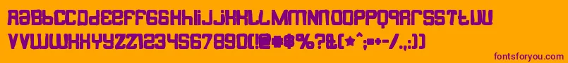 Butterbellyink Font – Purple Fonts on Orange Background