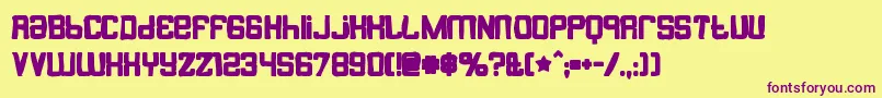 Butterbellyink Font – Purple Fonts on Yellow Background