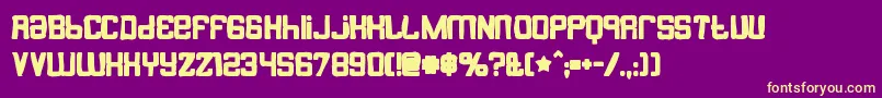 Butterbellyink Font – Yellow Fonts on Purple Background