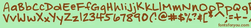 DistinctlyDan Font – Brown Fonts on Green Background