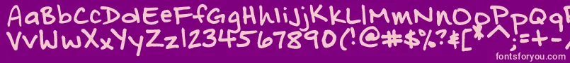 DistinctlyDan Font – Pink Fonts on Purple Background