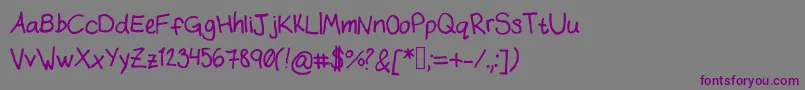 Шрифт Alyrii – фиолетовые шрифты на сером фоне