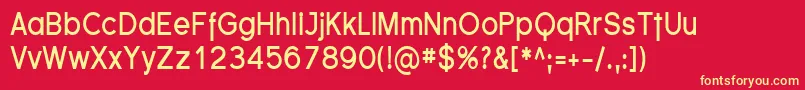 Florsn10 Font – Yellow Fonts on Red Background