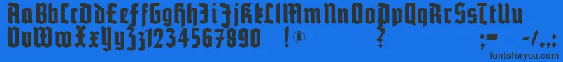 Potsdam Font – Black Fonts on Blue Background