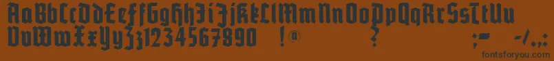 Potsdam Font – Black Fonts on Brown Background