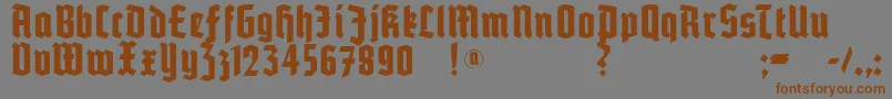 Potsdam Font – Brown Fonts on Gray Background