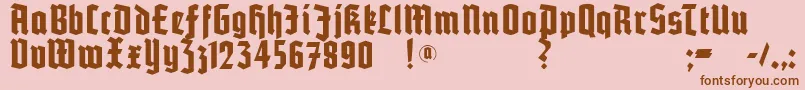 Potsdam Font – Brown Fonts on Pink Background