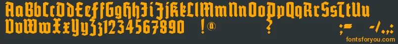 Potsdam Font – Orange Fonts on Black Background