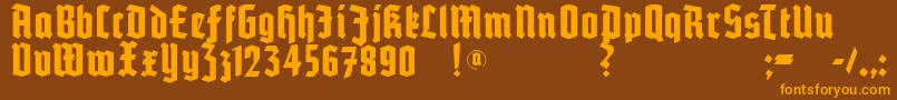 Potsdam Font – Orange Fonts on Brown Background