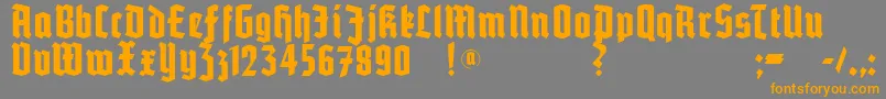 Potsdam Font – Orange Fonts on Gray Background