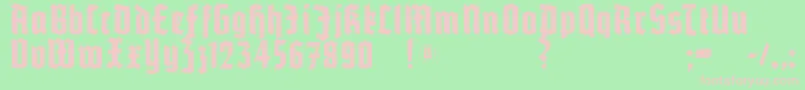 Potsdam Font – Pink Fonts on Green Background