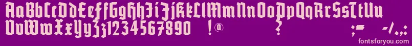 Potsdam Font – Pink Fonts on Purple Background