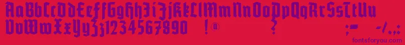 Potsdam Font – Purple Fonts on Red Background