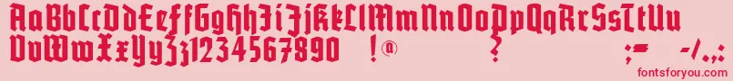 Potsdam Font – Red Fonts on Pink Background