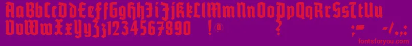 Potsdam Font – Red Fonts on Purple Background