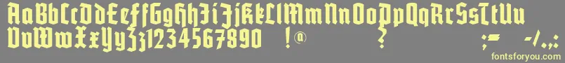 Potsdam Font – Yellow Fonts on Gray Background