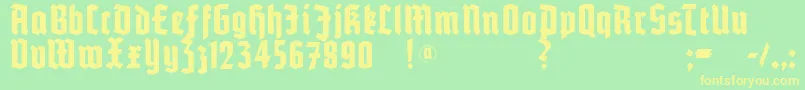 Potsdam Font – Yellow Fonts on Green Background