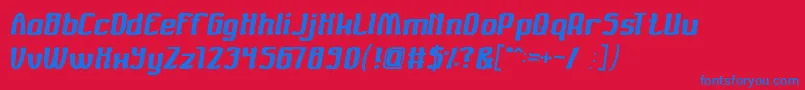 Valuable Font – Blue Fonts on Red Background