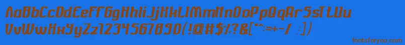 Valuable Font – Brown Fonts on Blue Background