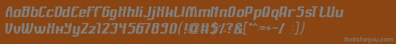 フォントValuable – 茶色の背景に灰色の文字