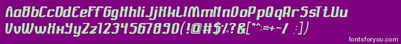 Valuable Font – Green Fonts on Purple Background