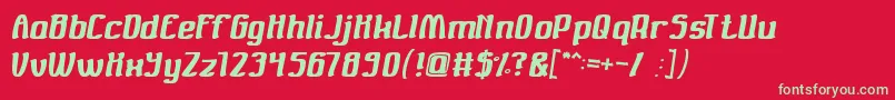 Valuable-fontti – vihreät fontit punaisella taustalla