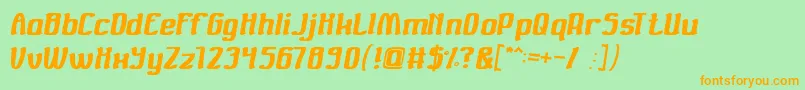 Valuable Font – Orange Fonts on Green Background