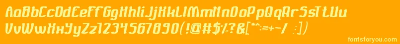 Valuable Font – Yellow Fonts on Orange Background