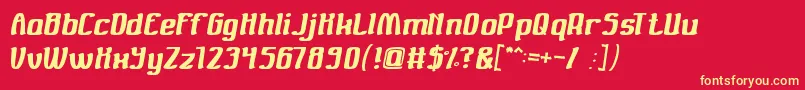 Valuable Font – Yellow Fonts on Red Background