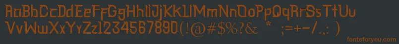 フォントCagar – 黒い背景に茶色のフォント
