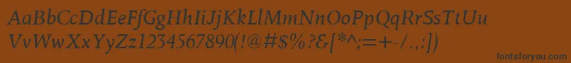 OctavianmtItalic Font – Black Fonts on Brown Background