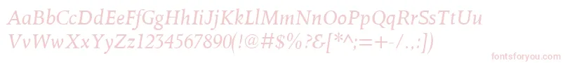 OctavianmtItalic Font – Pink Fonts on White Background