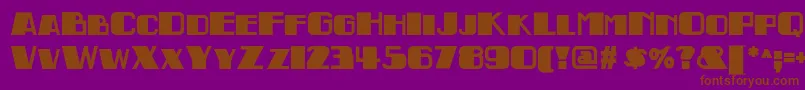 Indochinenf Font – Brown Fonts on Purple Background