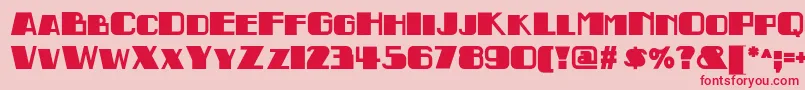 Indochinenf-Schriftart – Rote Schriften auf rosa Hintergrund