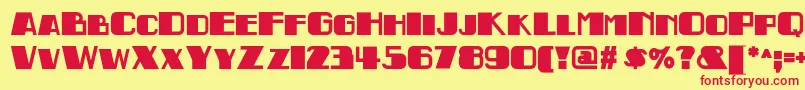 Indochinenf Font – Red Fonts on Yellow Background