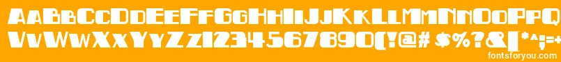 Indochinenf Font – White Fonts on Orange Background