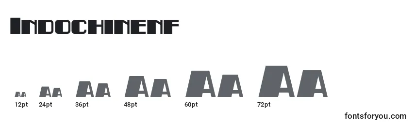 Размеры шрифта Indochinenf (85800)