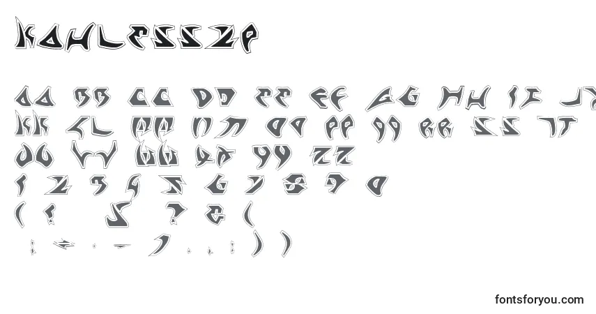 Schriftart Kahless2p – Alphabet, Zahlen, spezielle Symbole
